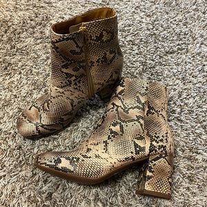Snake Print Booties